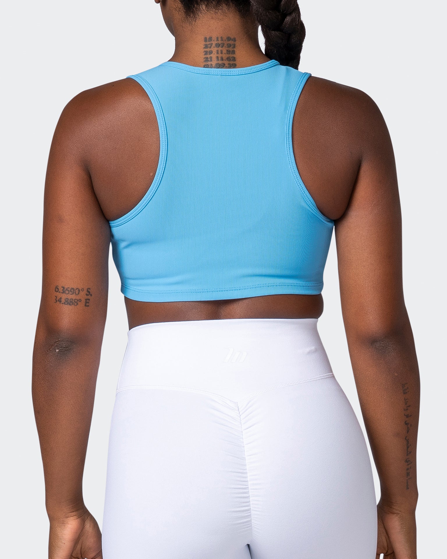 Off Duty Rib Cropped Tank - Ibiza Blue-Singlets & Tanks-XXS-112230IBZBLU-XXS-MNAPPRL19360-6-Muscle Nation