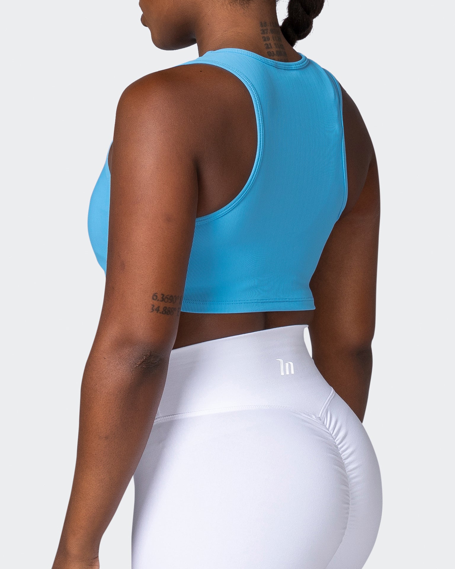 Off Duty Rib Cropped Tank - Ibiza Blue-Singlets & Tanks-XXS-112230IBZBLU-XXS-MNAPPRL19360-5-Muscle Nation