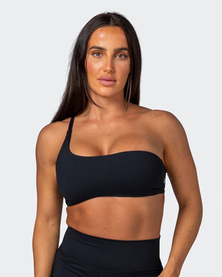 Movement One Shoulder Bralette - Black-Bralettes-XS-112243BLK-XS-MNAPPRL19829-1-Muscle Nation