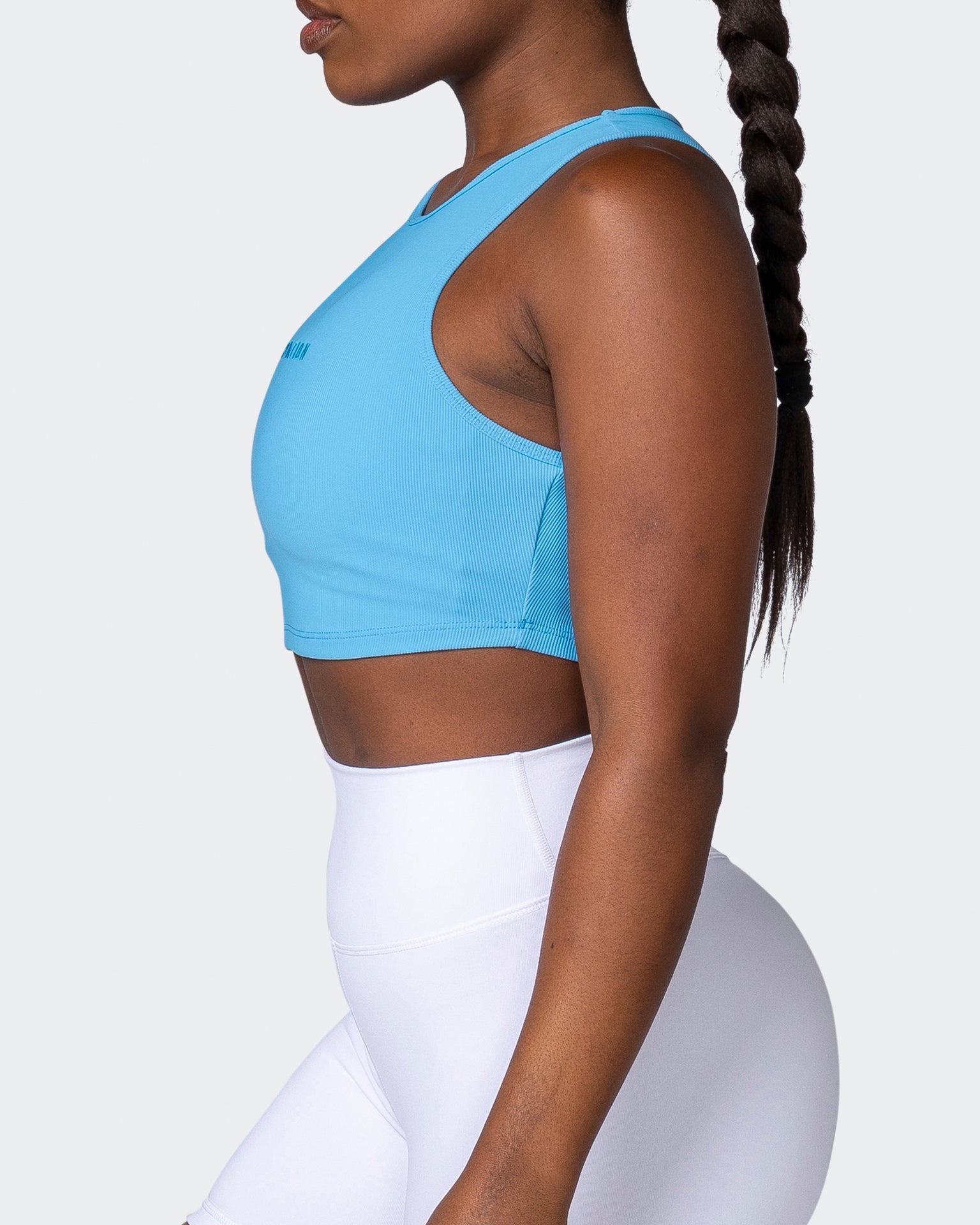 Off Duty Rib Cropped Tank - Ibiza Blue-Singlets & Tanks-XXS-112230IBZBLU-XXS-MNAPPRL19360-4-Muscle Nation