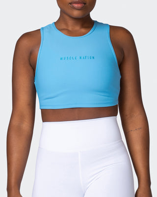 Off Duty Rib Cropped Tank - Ibiza Blue-Singlets & Tanks-XXS-112230IBZBLU-XXS-MNAPPRL19360-2-Muscle Nation