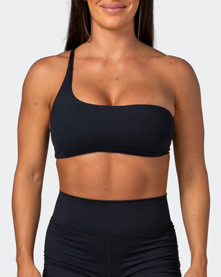 Movement One Shoulder Bralette - Black-Bralettes-XS-112243BLK-XS-MNAPPRL19829-2-Muscle Nation