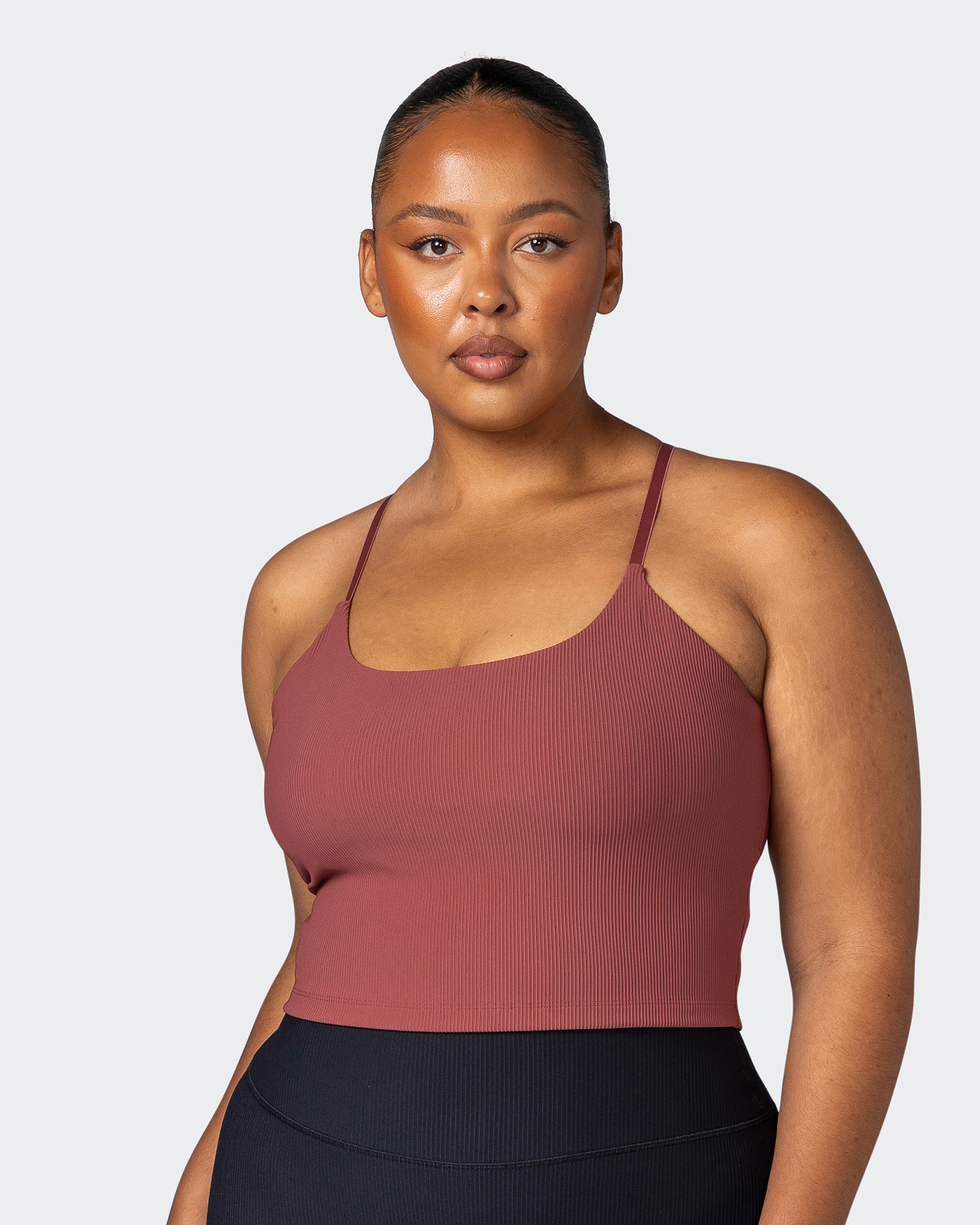 Summertime Rib Cropped Tank - Maple-Singlets & Tanks-XXS-112265MAPLE-XXS-MNAPPRL19503-1-Muscle Nation