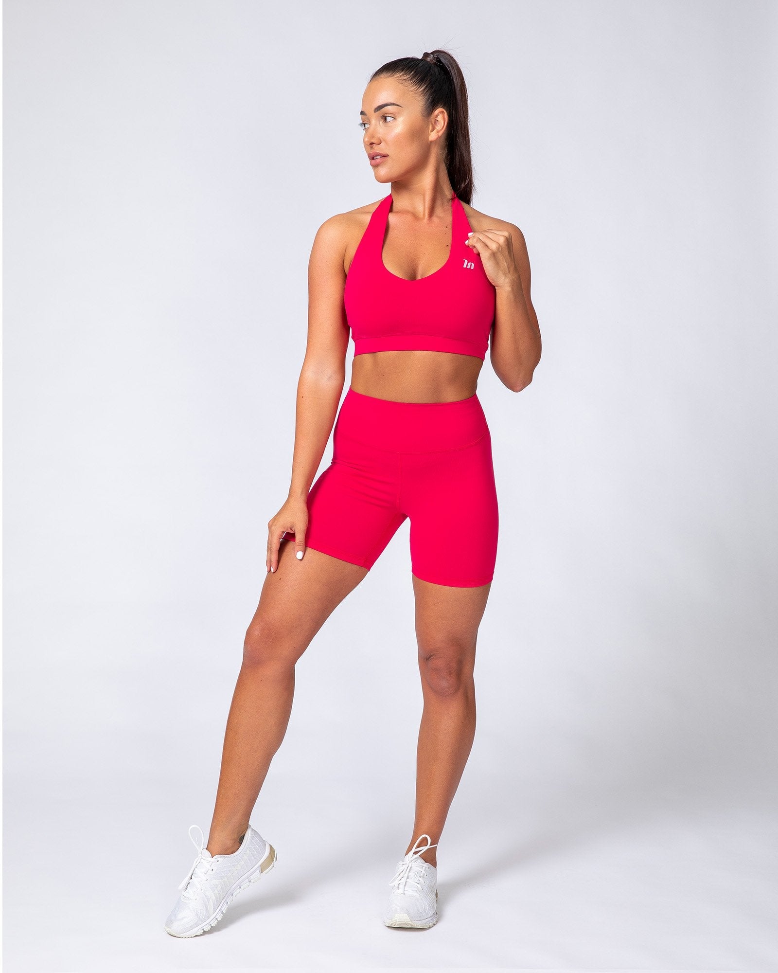 Signature Scrunch Bike Shorts - Hot Pink