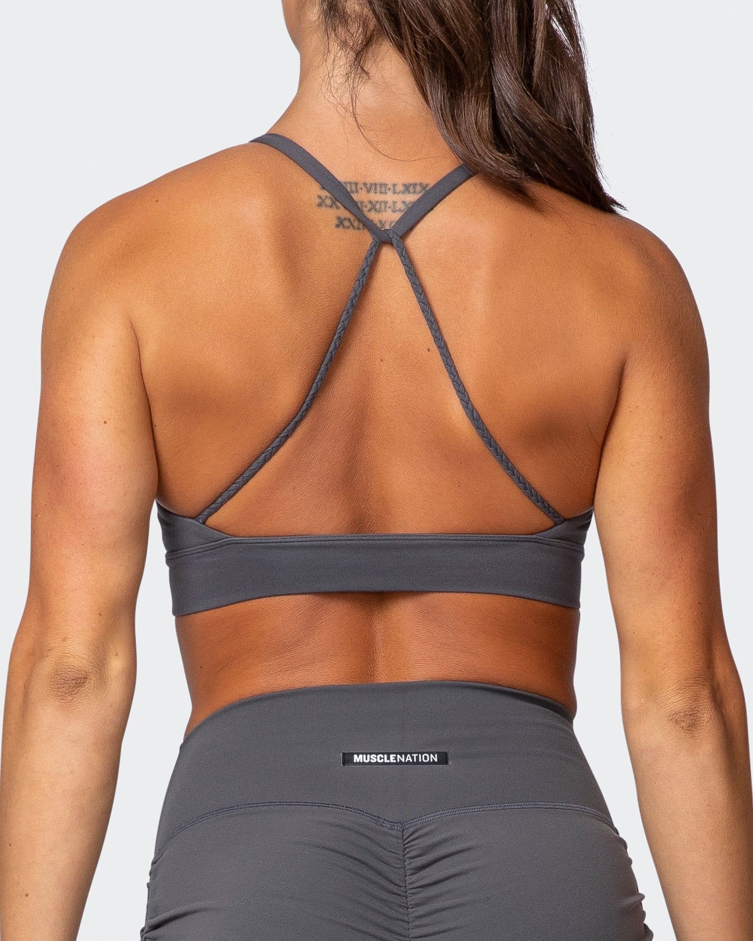 Braided Bralette - Charcoal