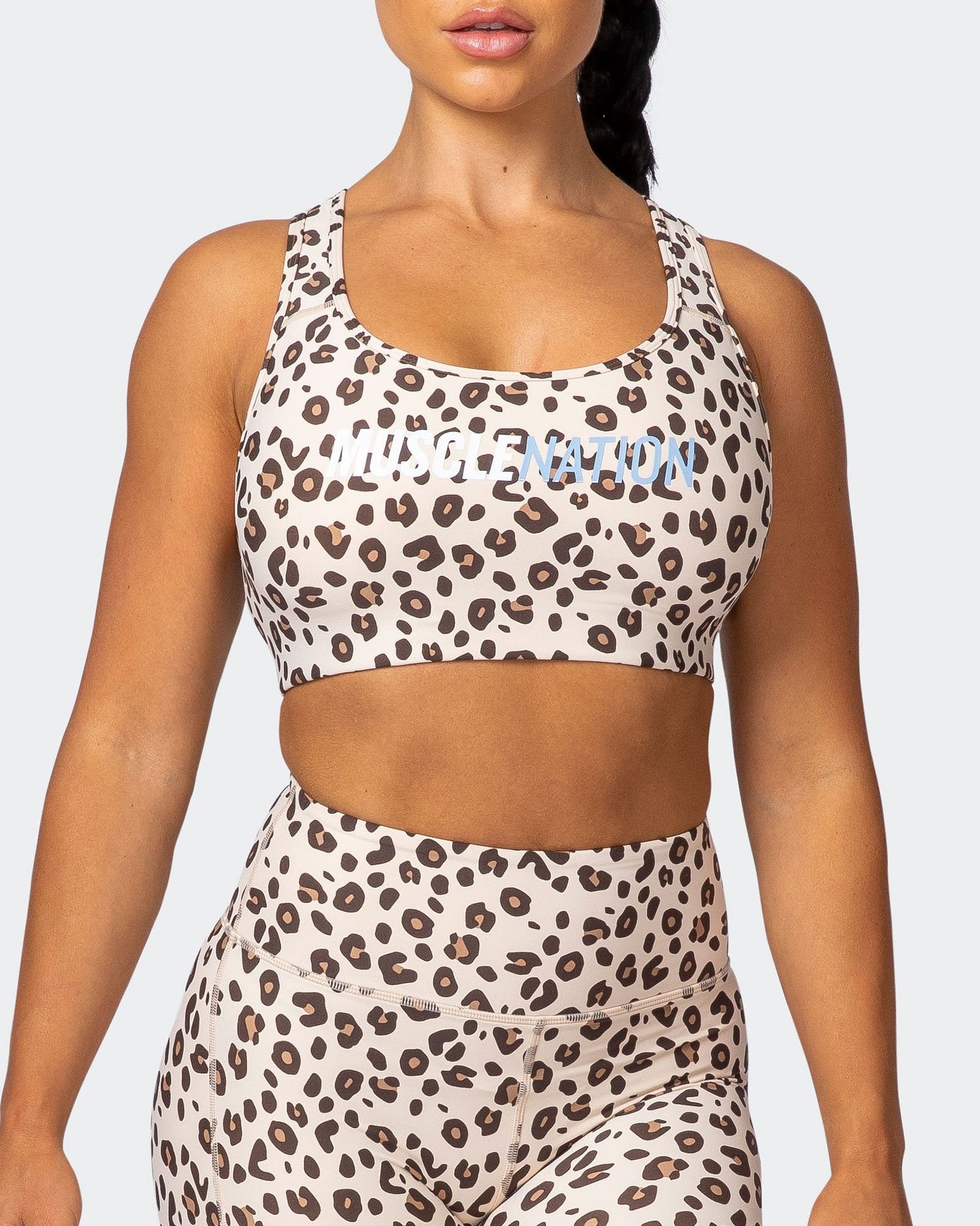 HIIT Bra - Yellow Leopard - Muscle Nation