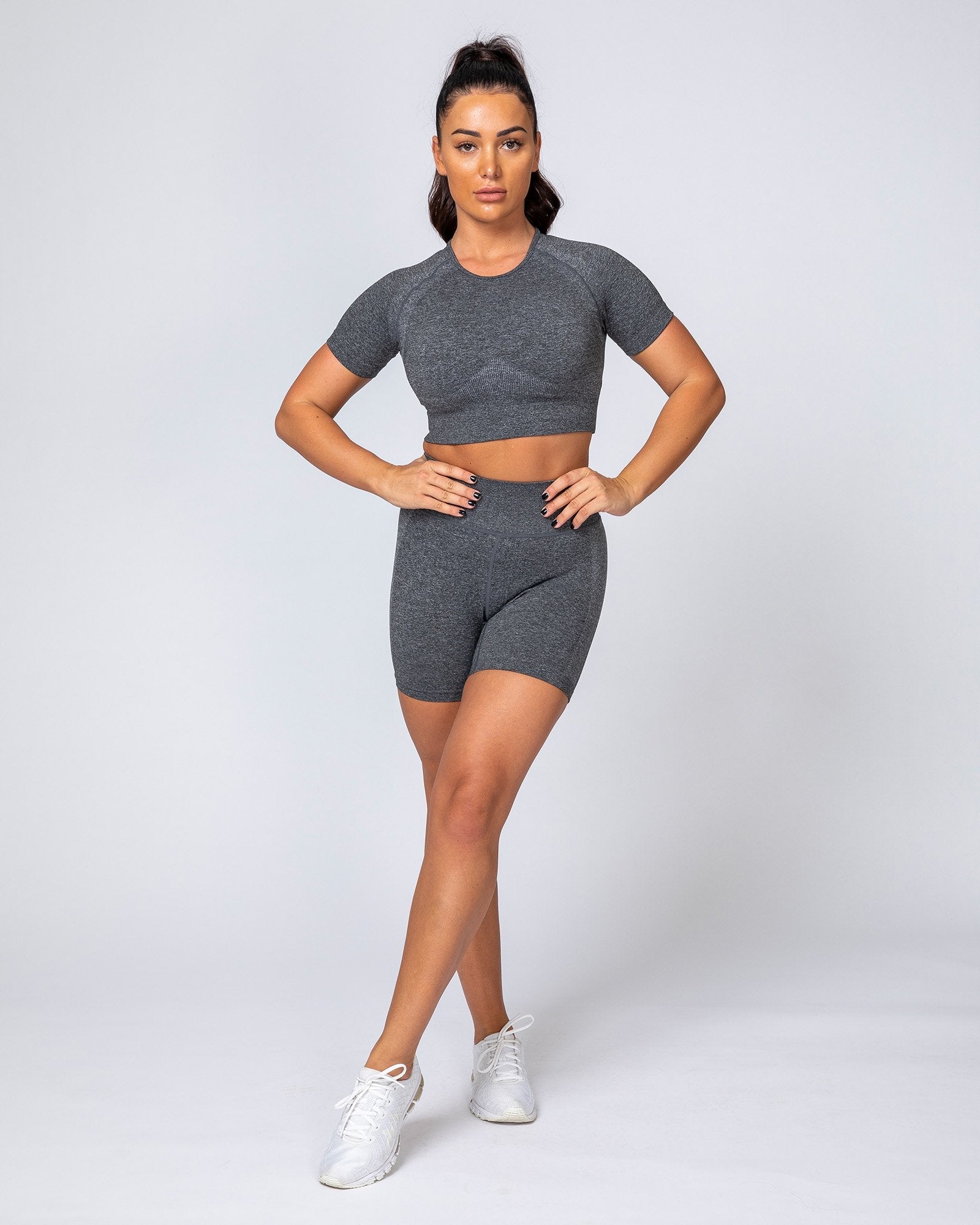 Classic Seamless Tee - Charcoal Marl