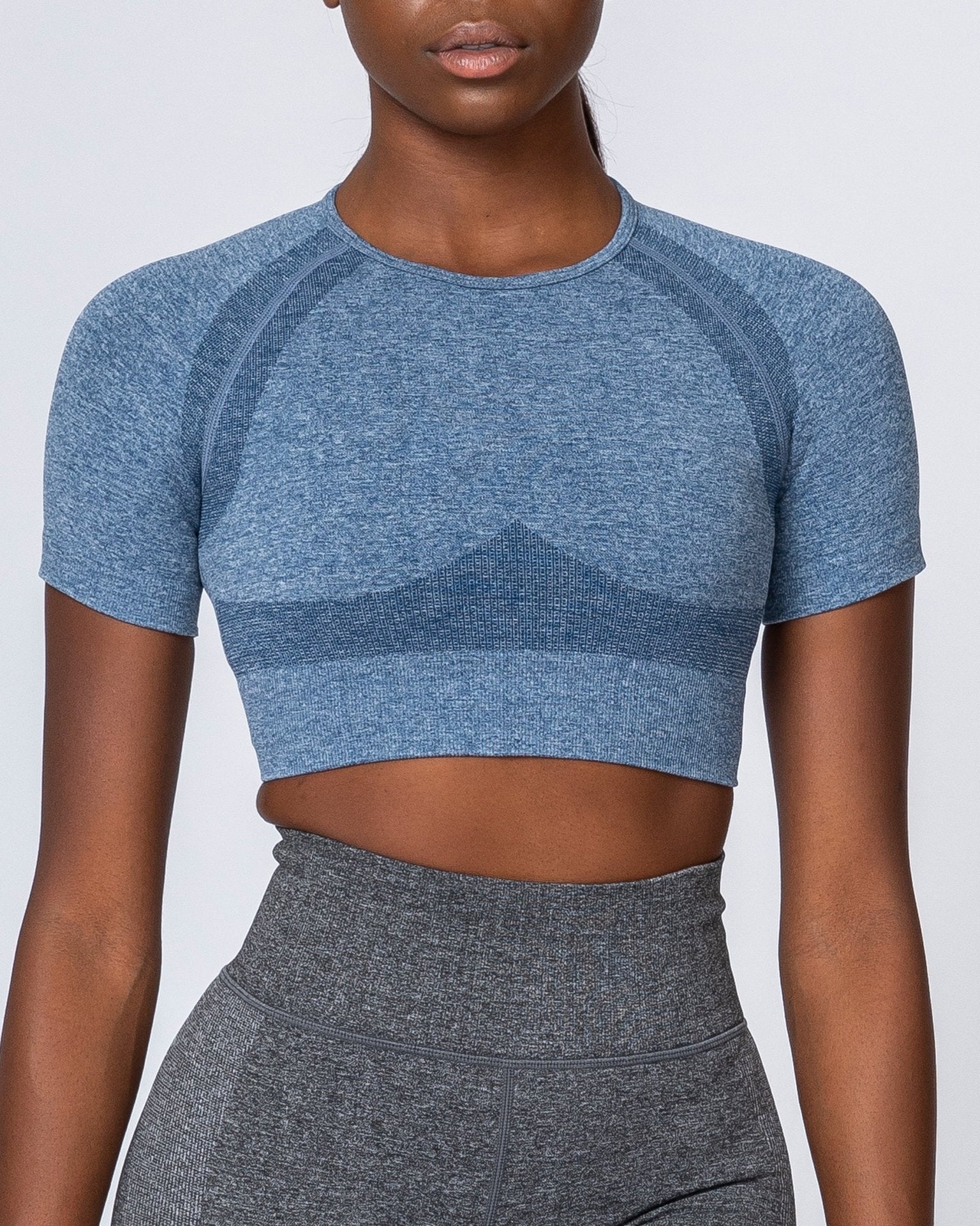 Classic Seamless Tee - Navy Marl-Tops-XS-MNAPPRL9288-MNAPPRL9288-7-Muscle Nation