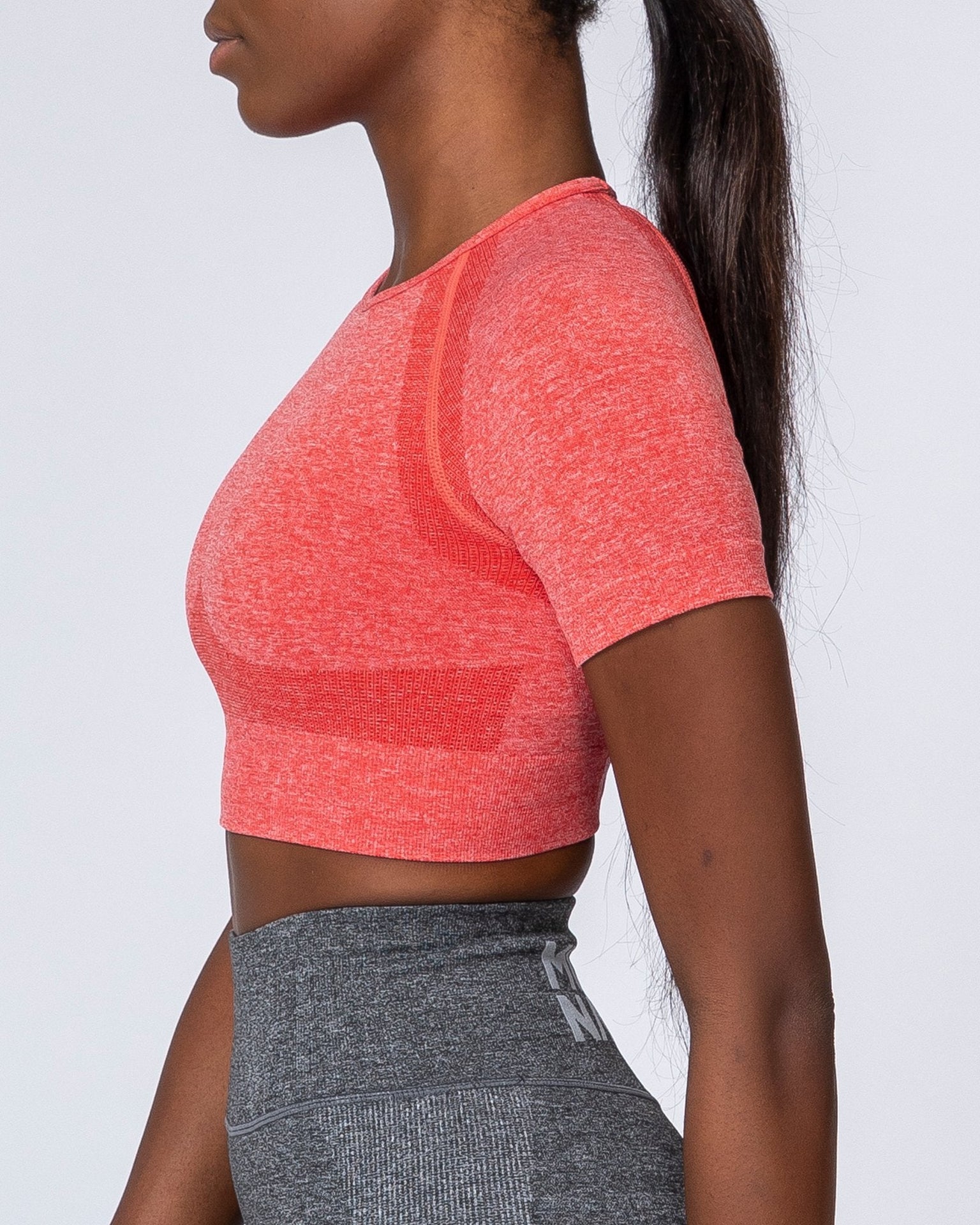 Classic Seamless Tee - Poppy Marl-Tops-XS-MNAPPRL9300-MNAPPRL9300-12-Muscle Nation