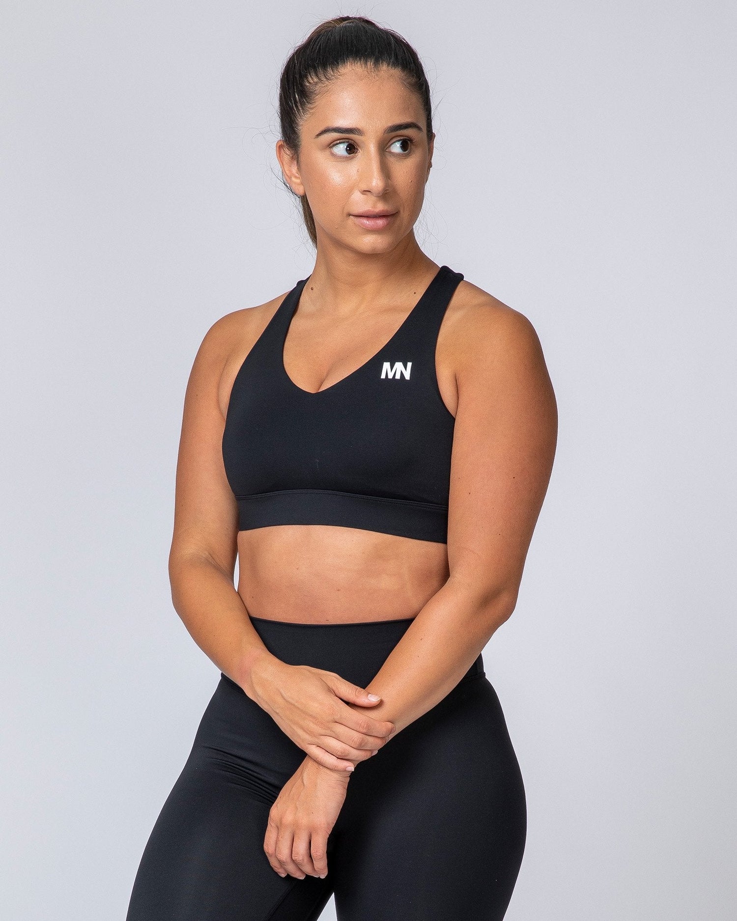 Comfort Bra - Black with White - Muscle Nation