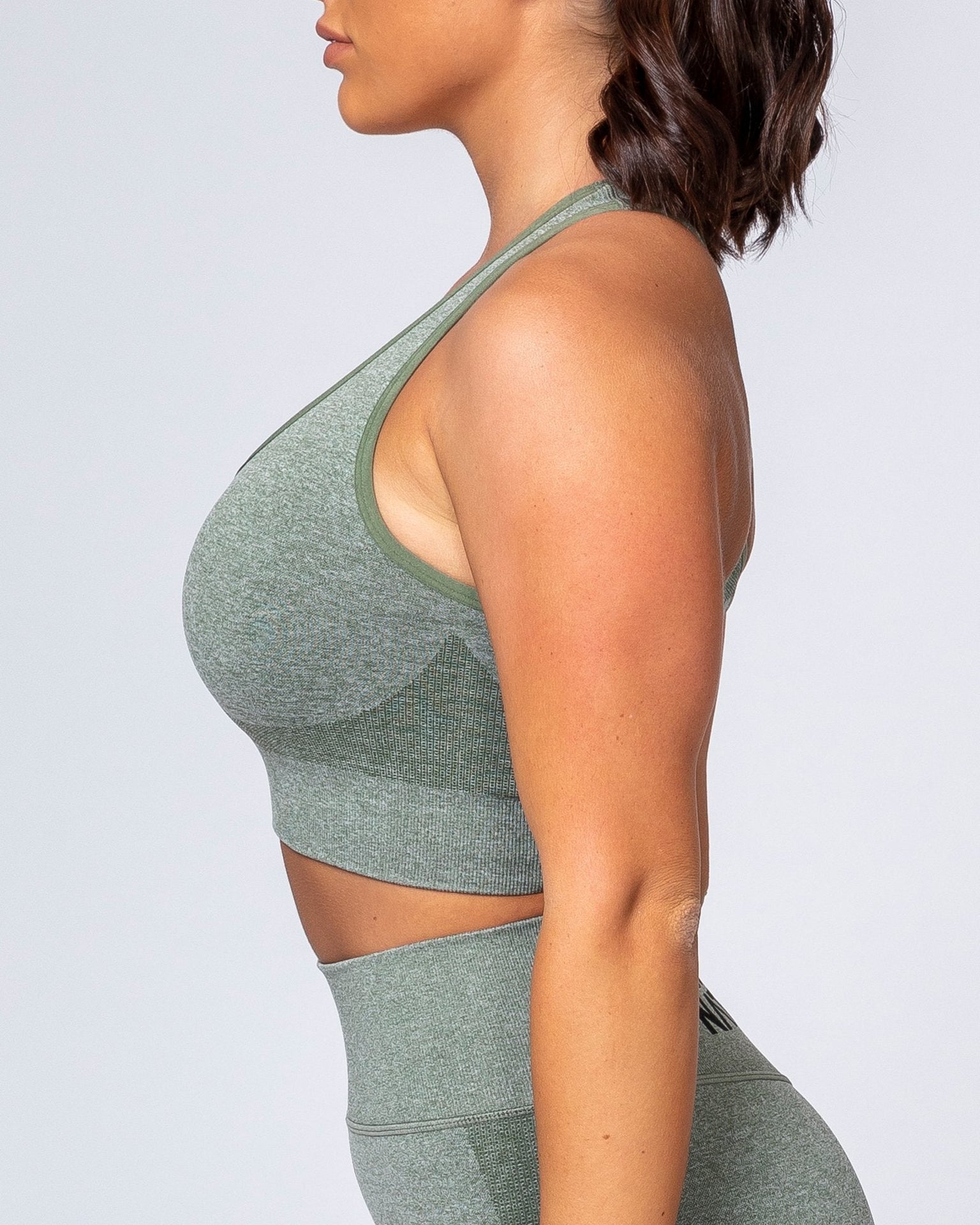 Comfort Seamless Bra - Khaki Marl-Sports Bras-XS-MNAPPRL9240-MNAPPRL9240-9-Muscle Nation