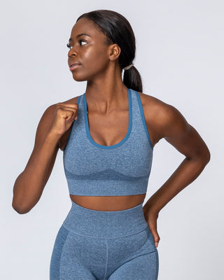 Comfort Seamless Bra - Navy Marl-Sports Bras-XS-MNAPPRL9234-MNAPPRL9234-2-Muscle Nation