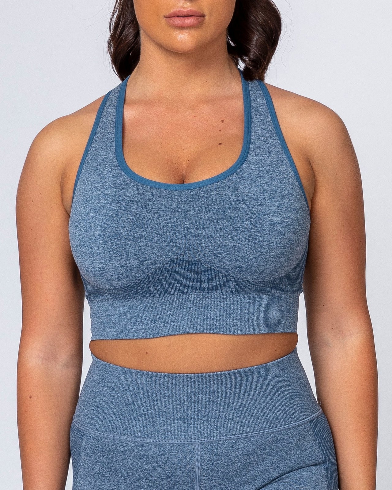 Comfort Seamless Bra - Navy Marl-Sports Bras-XS-MNAPPRL9234-MNAPPRL9234-3-Muscle Nation