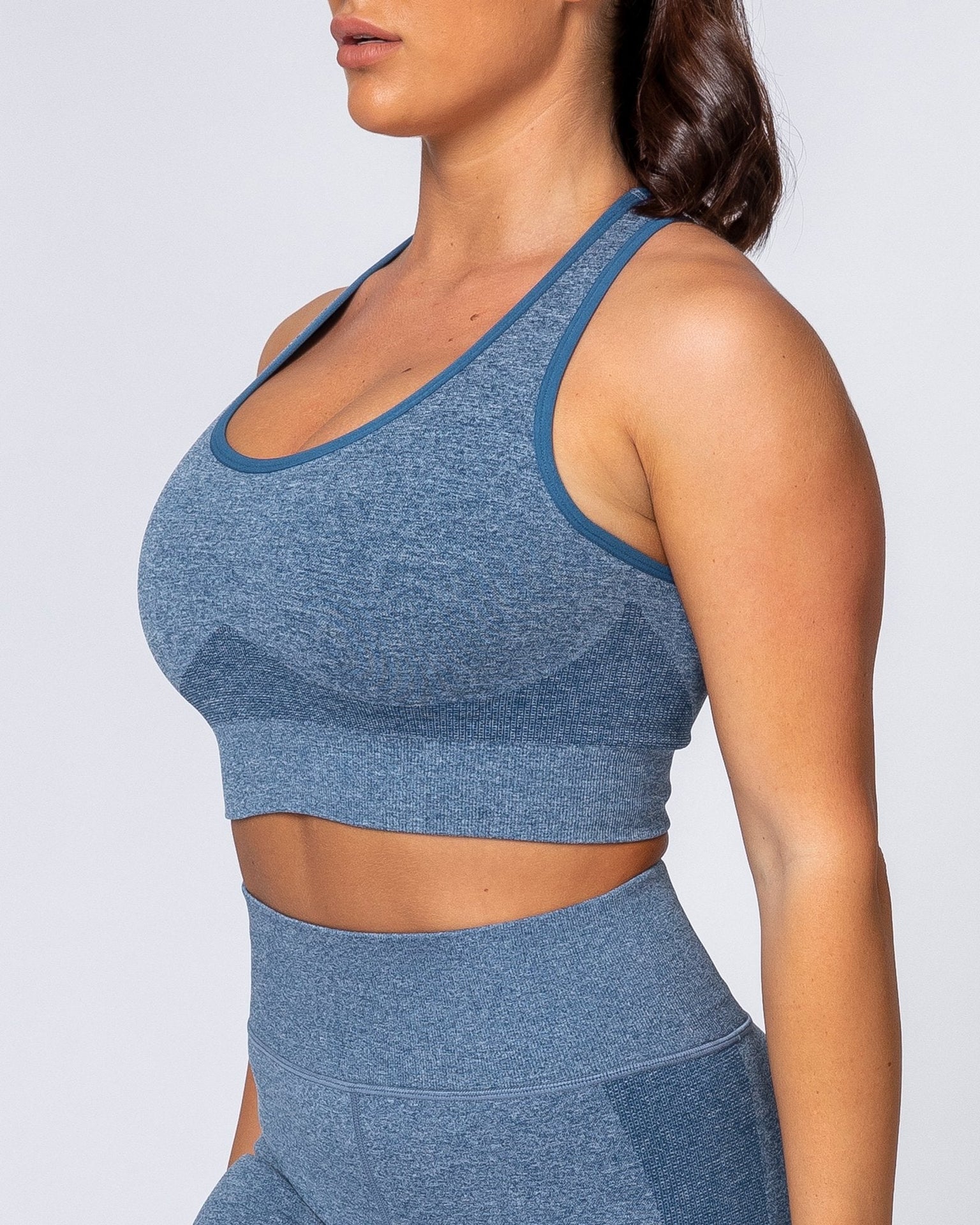 Comfort Seamless Bra - Navy Marl-Sports Bras-XS-MNAPPRL9234-MNAPPRL9234-4-Muscle Nation