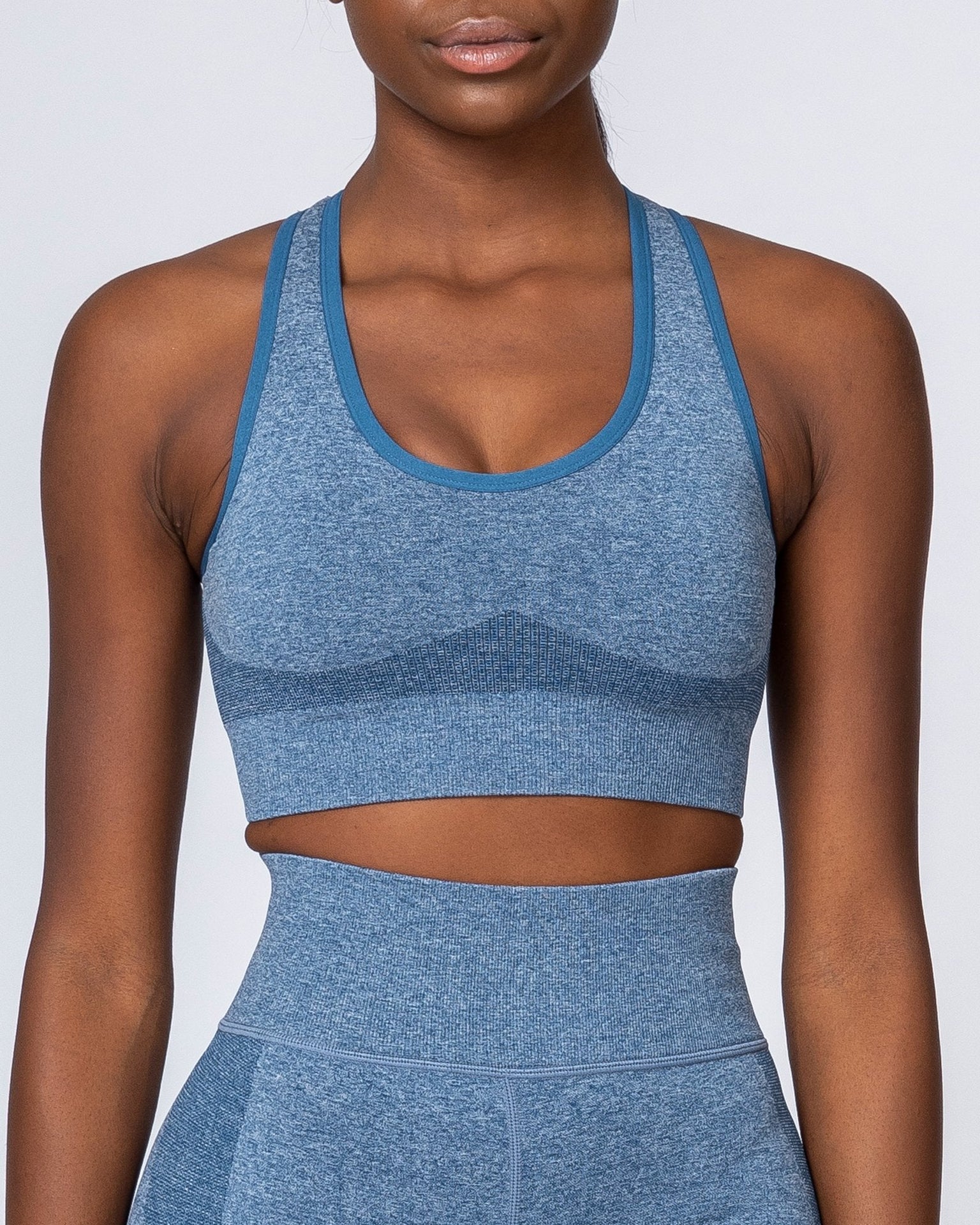 Comfort Seamless Bra - Navy Marl-Sports Bras-XS-MNAPPRL9234-MNAPPRL9234-9-Muscle Nation