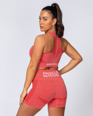 Comfort Seamless Bra - Poppy Marl-Sports Bras-XS-MNAPPRL9246-MNAPPRL9246-2-Muscle Nation