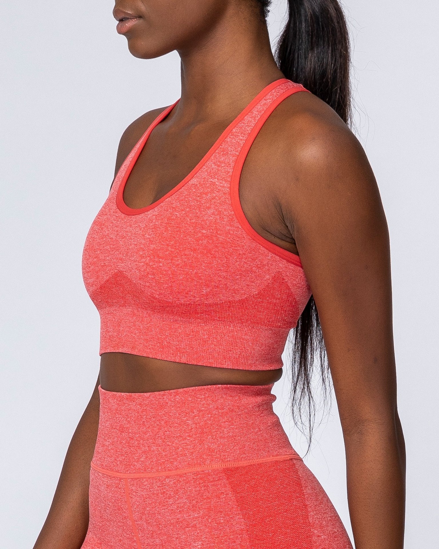 Comfort Seamless Bra - Poppy Marl-Sports Bras-XS-MNAPPRL9246-MNAPPRL9246-7-Muscle Nation