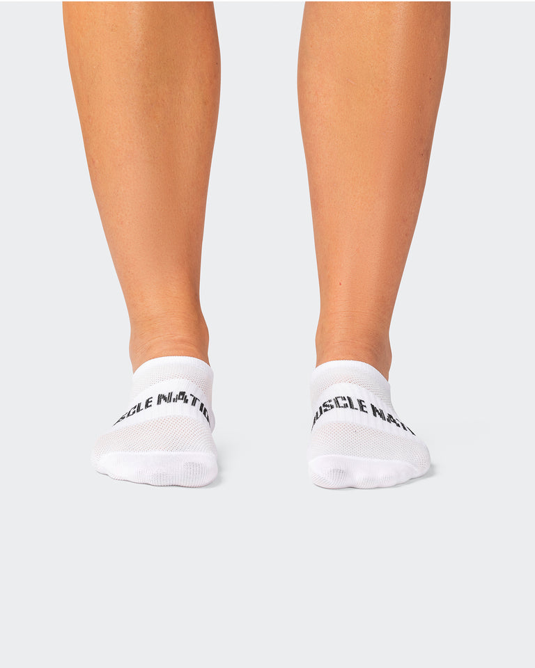 Womens Low Cut No Show Socks - White (2 Pack)
