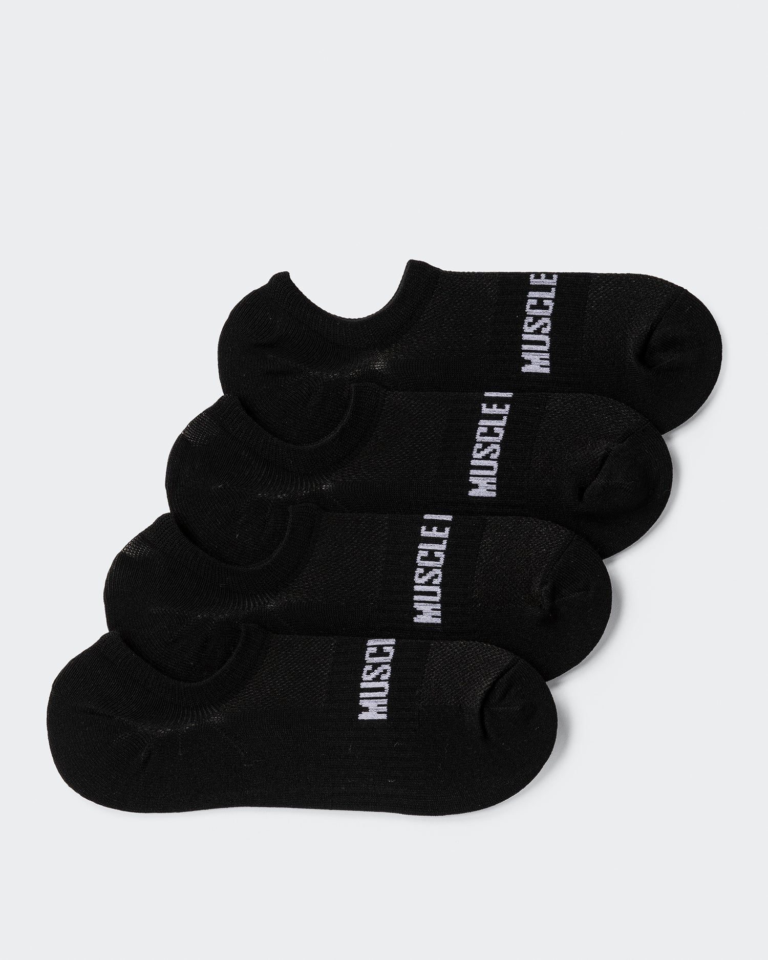 Mens Low Cut No Show Socks - Black (2 Pack)