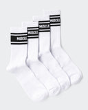 Mens MN Crew Socks - White / Black (2 Pack)
