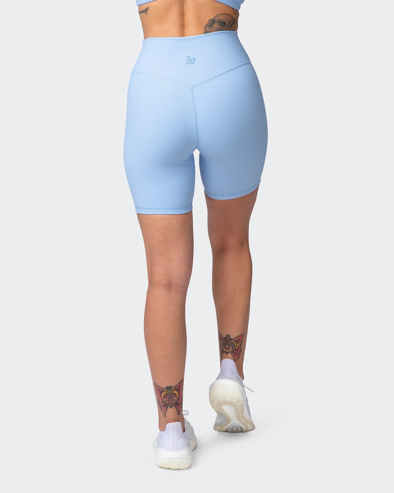 Zero Rise Rib Bike Shorts - Periwinkle-Shorts-XXS-042204PWNKL-XXS-MNAPPRL14459-5-Muscle Nation