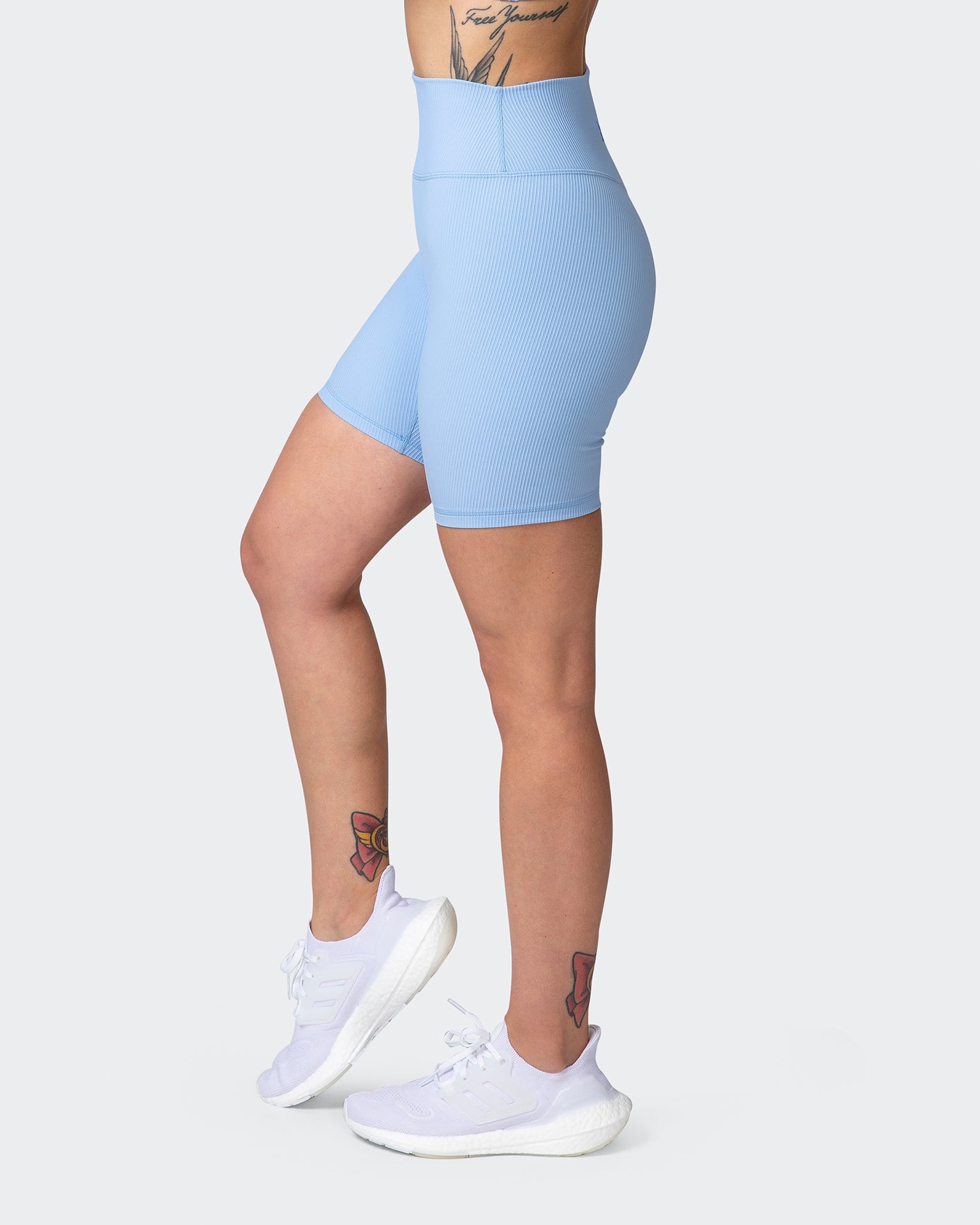 Zero Rise Rib Bike Shorts - Periwinkle-Shorts-XXS-042204PWNKL-XXS-MNAPPRL14459-4-Muscle Nation