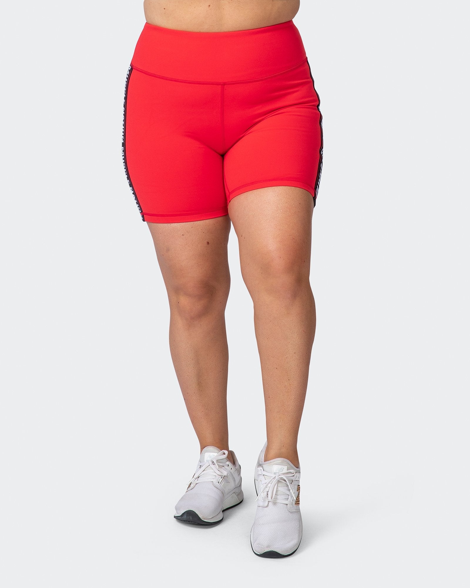 Plus size red biker on sale shorts