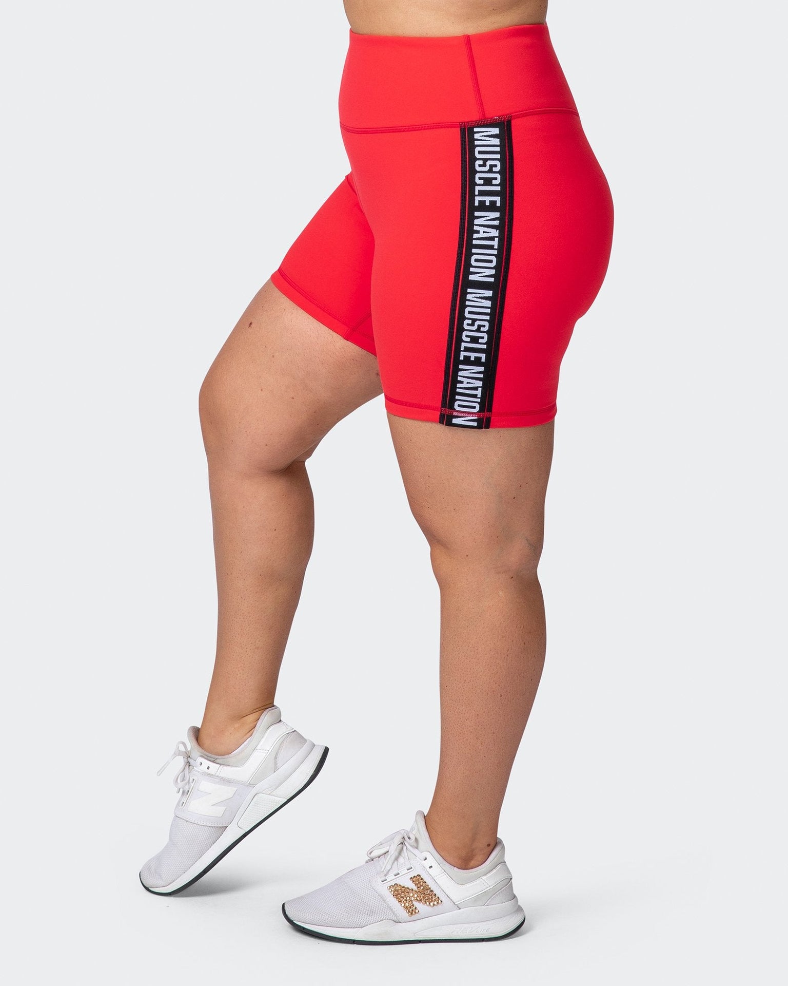 Dynamic Bike Shorts - Hot Red-Shorts-XXS-112106HRED-XXS-MNAPPRL11888-7-Muscle Nation