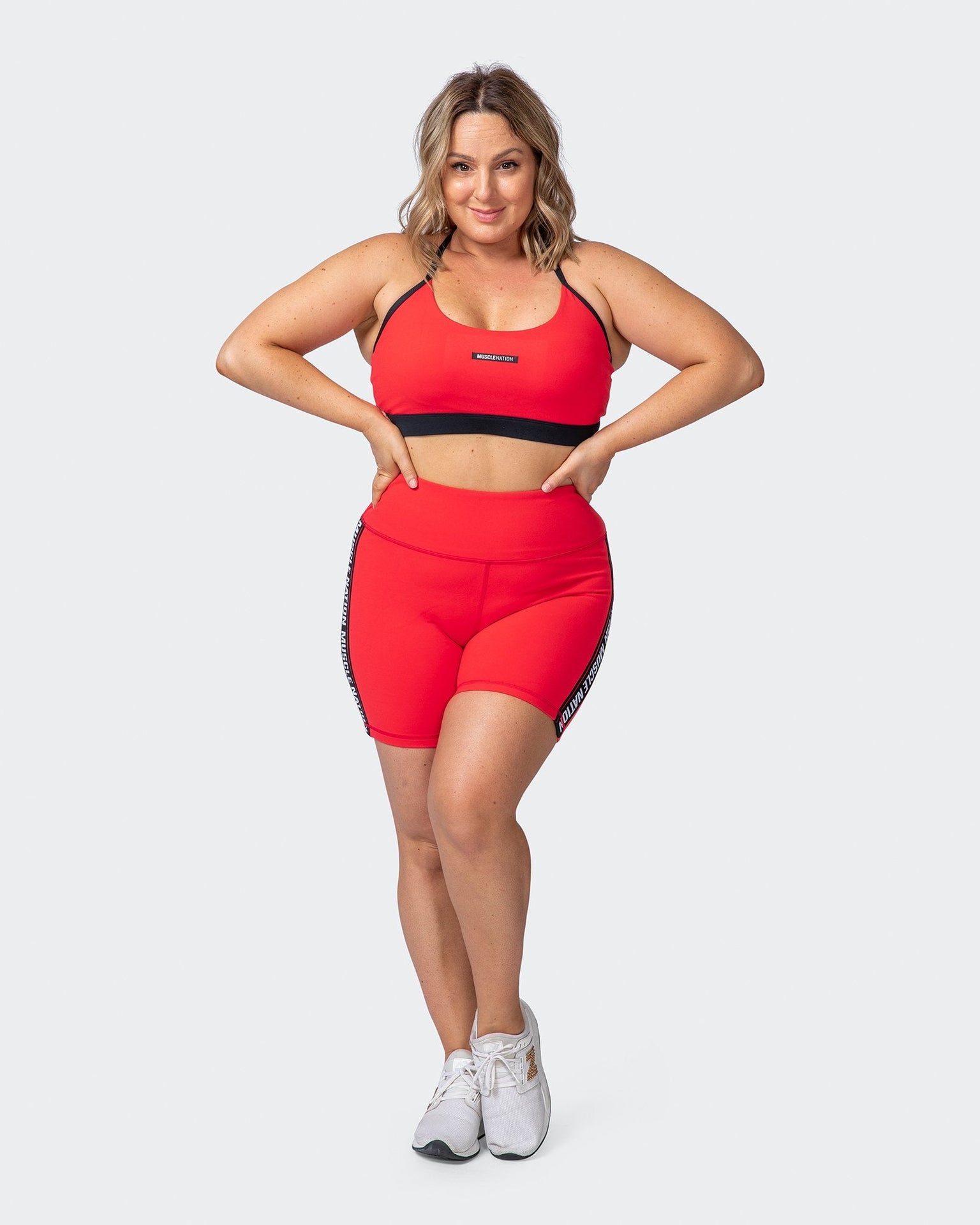 Dynamic Bike Shorts - Hot Red-Shorts-XXS-112106HRED-XXS-MNAPPRL11888-8-Muscle Nation