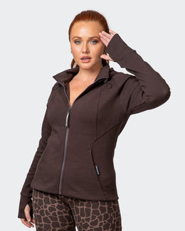 Dynamic Zip Through Jacket - Cocoa