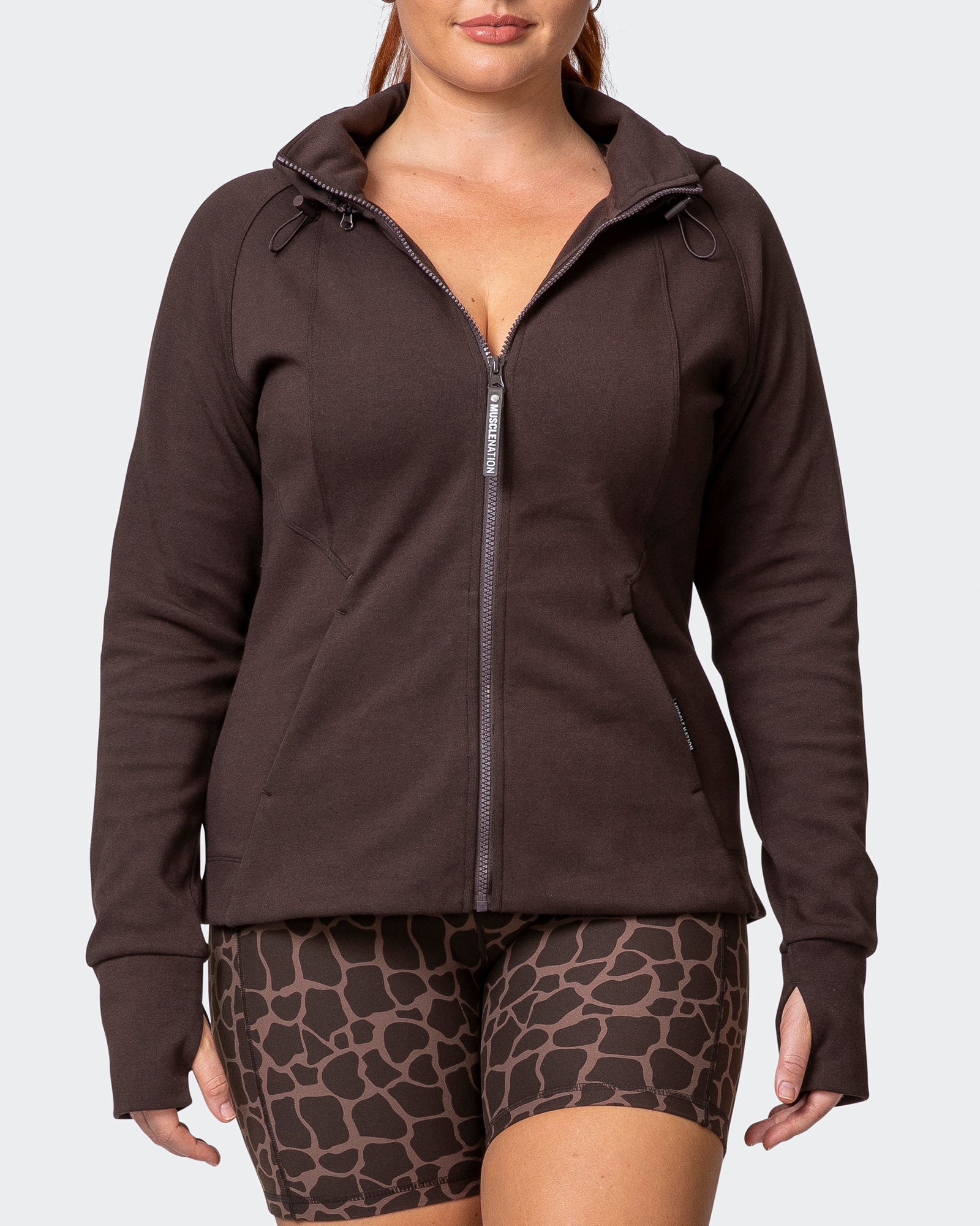 Dynamic Zip Through Jacket - Cocoa