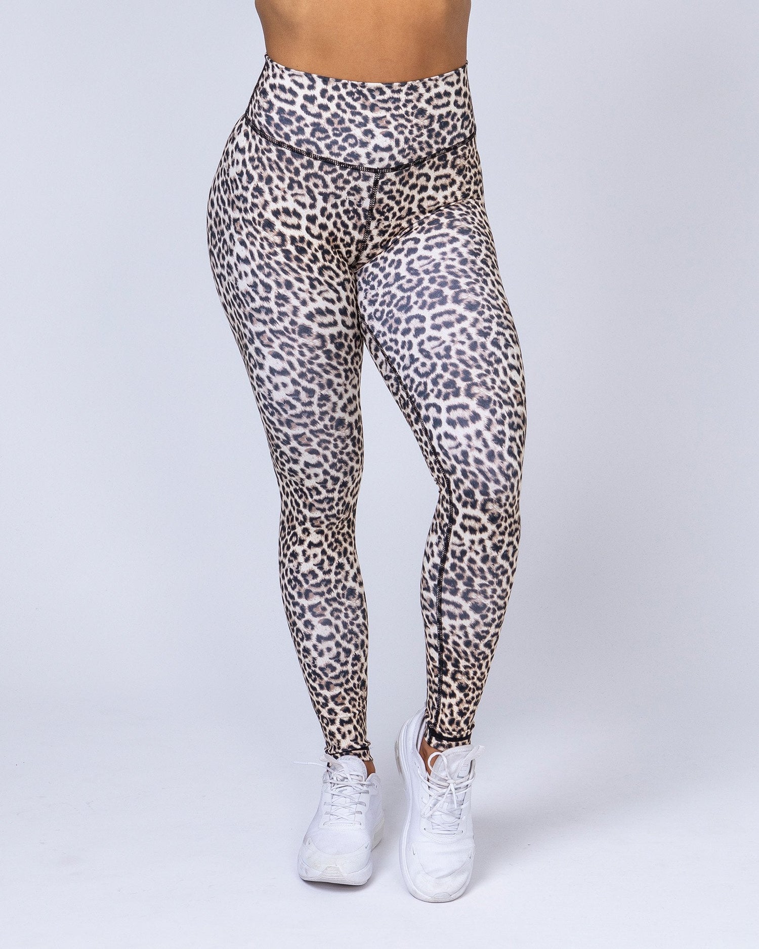 Signature Full Length Scrunch Leggings - Yellow Leopard - Muscle Nation