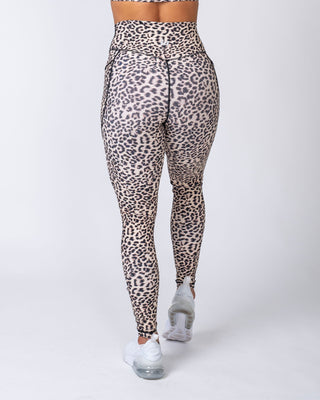 Full Length Pocket Leggings - Yellow Leopard-Leggings-XS-MNAPPRL6772-MNAPPRL6772-2-Muscle Nation