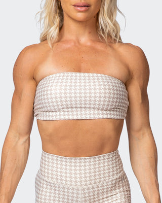 HBxMN Flair Bandeau - Houndstooth Print-Bralettes-XXS-092135HNDS-XXS-MNAPPRL11599-2-Muscle Nation