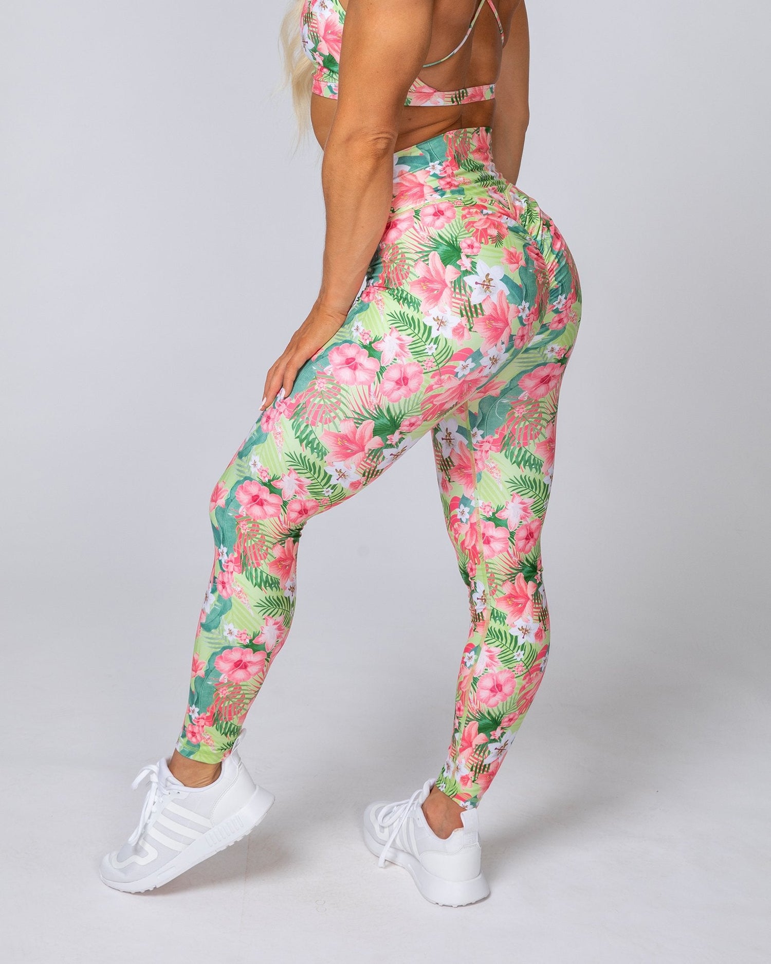 HBxMN Sweetheart Ankle Length Leggings - Tropical Floral - Muscle