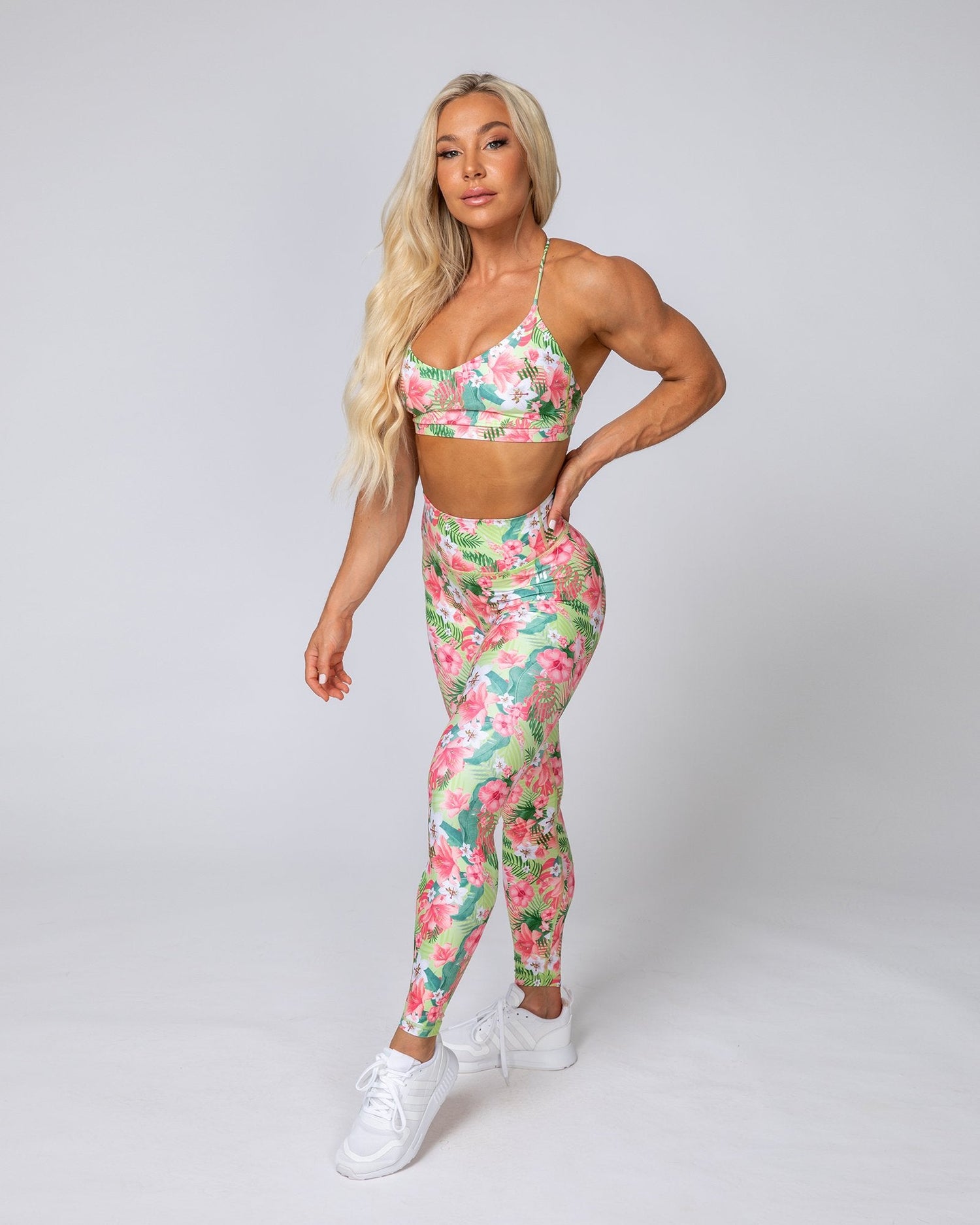 HBxMN Sweetheart Ankle Length Leggings - Tropical Floral