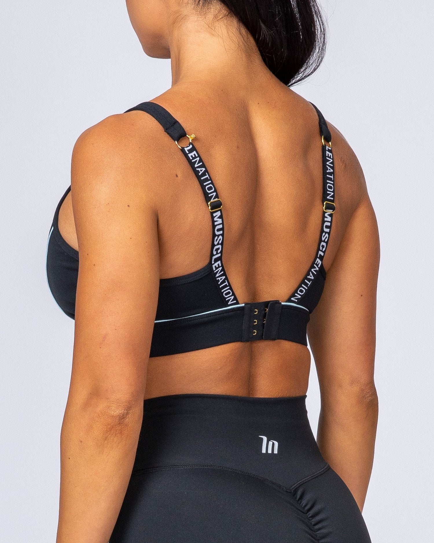 HIIT bralette with mesh cut outs in acid