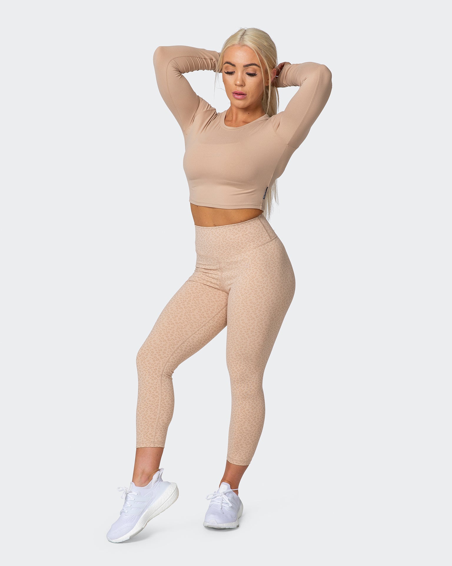 Signature Scrunch 7/8 Leggings - Brown Sugar Mini Cheetah Print-Leggings-XXS-042207BSMCH-XXS-MNAPPRL14557-8-Muscle Nation