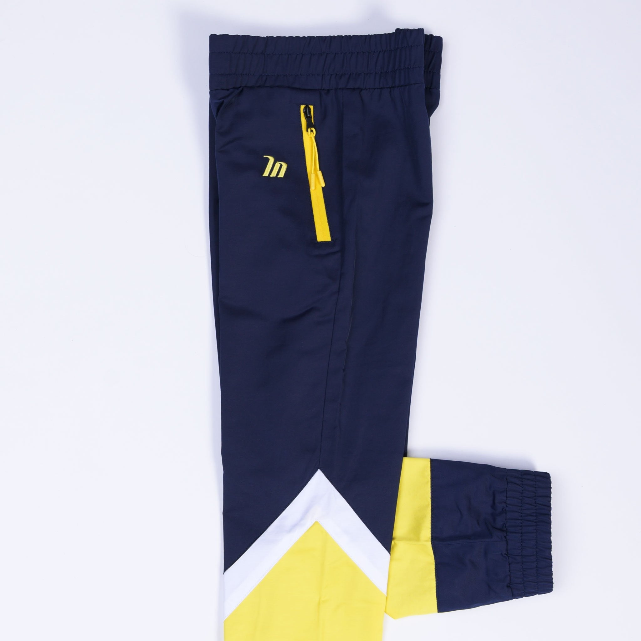 Kids MN Retro Tracksuit Pants - Navy / Yellow