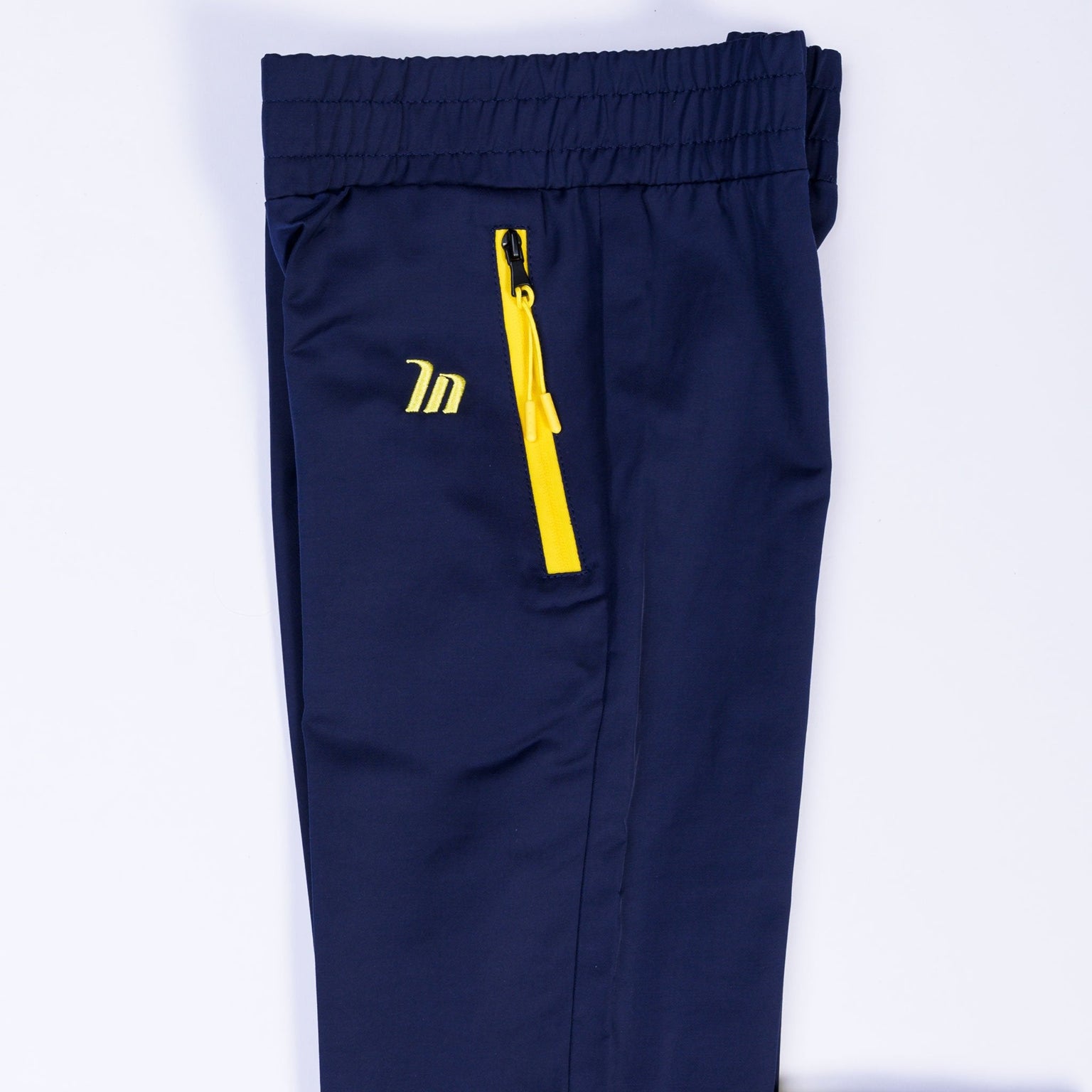 Kids MN Retro Tracksuit Pants - Navy / Yellow-Kids-2-MNAPPRL4542-MNAPPRL4542-4-Muscle Nation