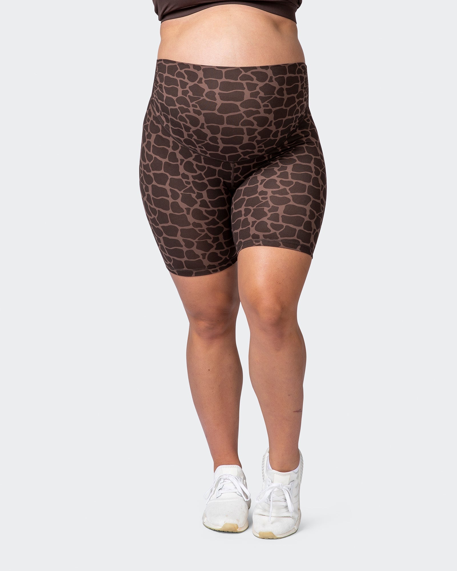 Maternity Everyday Bike Short - Tonal Giraffe Print