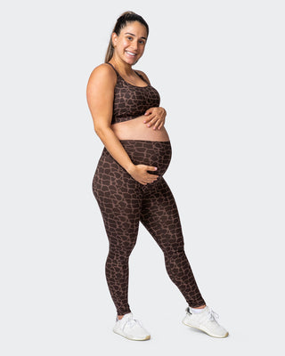 Maternity Everyday Leggings - Tonal Giraffe Print-Leggings-XS-032215TNLGIR-XS-MNAPPRL13878-2-Muscle Nation