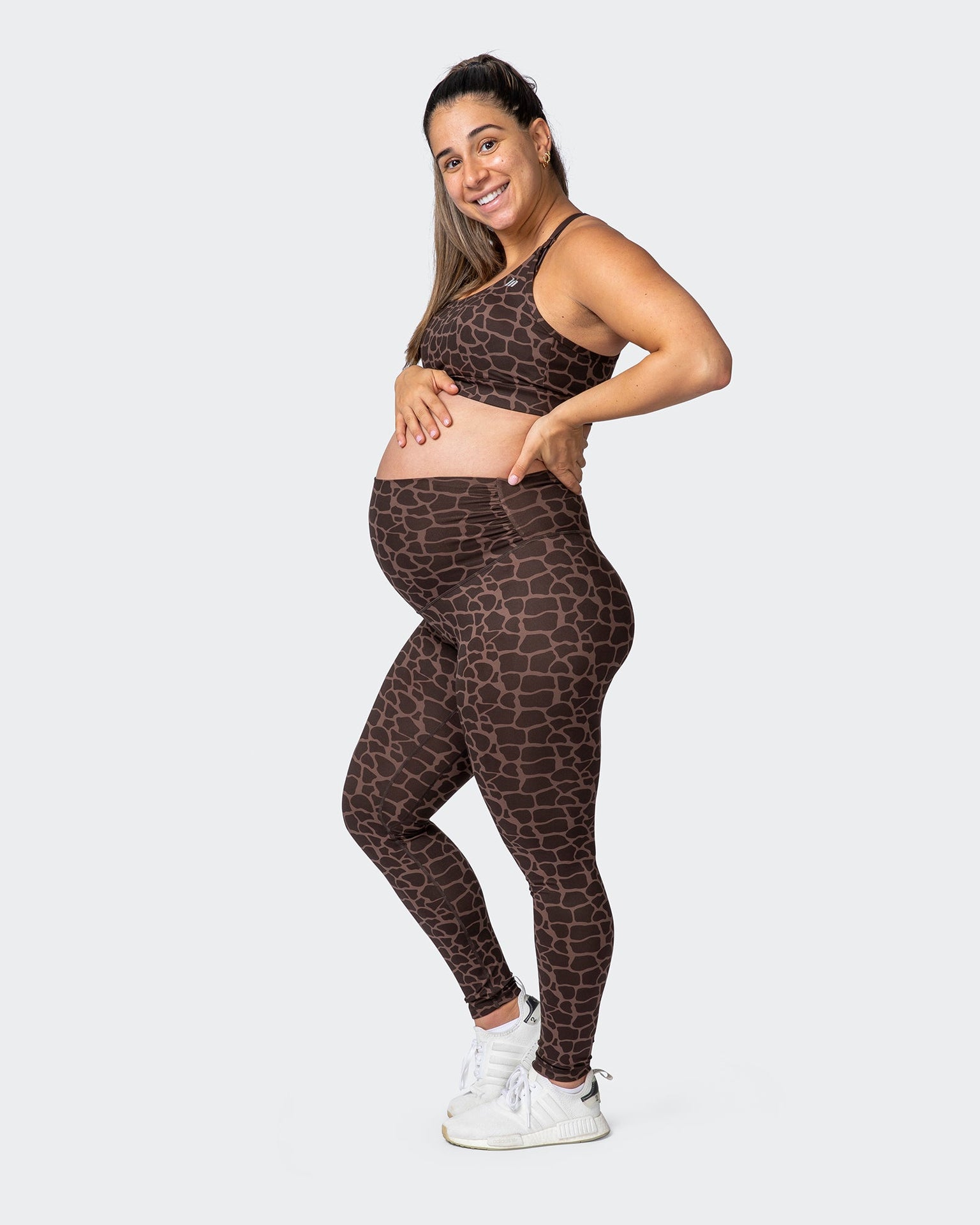 Maternity Everyday Leggings - Tonal Giraffe Print-Leggings-XS-032215TNLGIR-XS-MNAPPRL13878-8-Muscle Nation