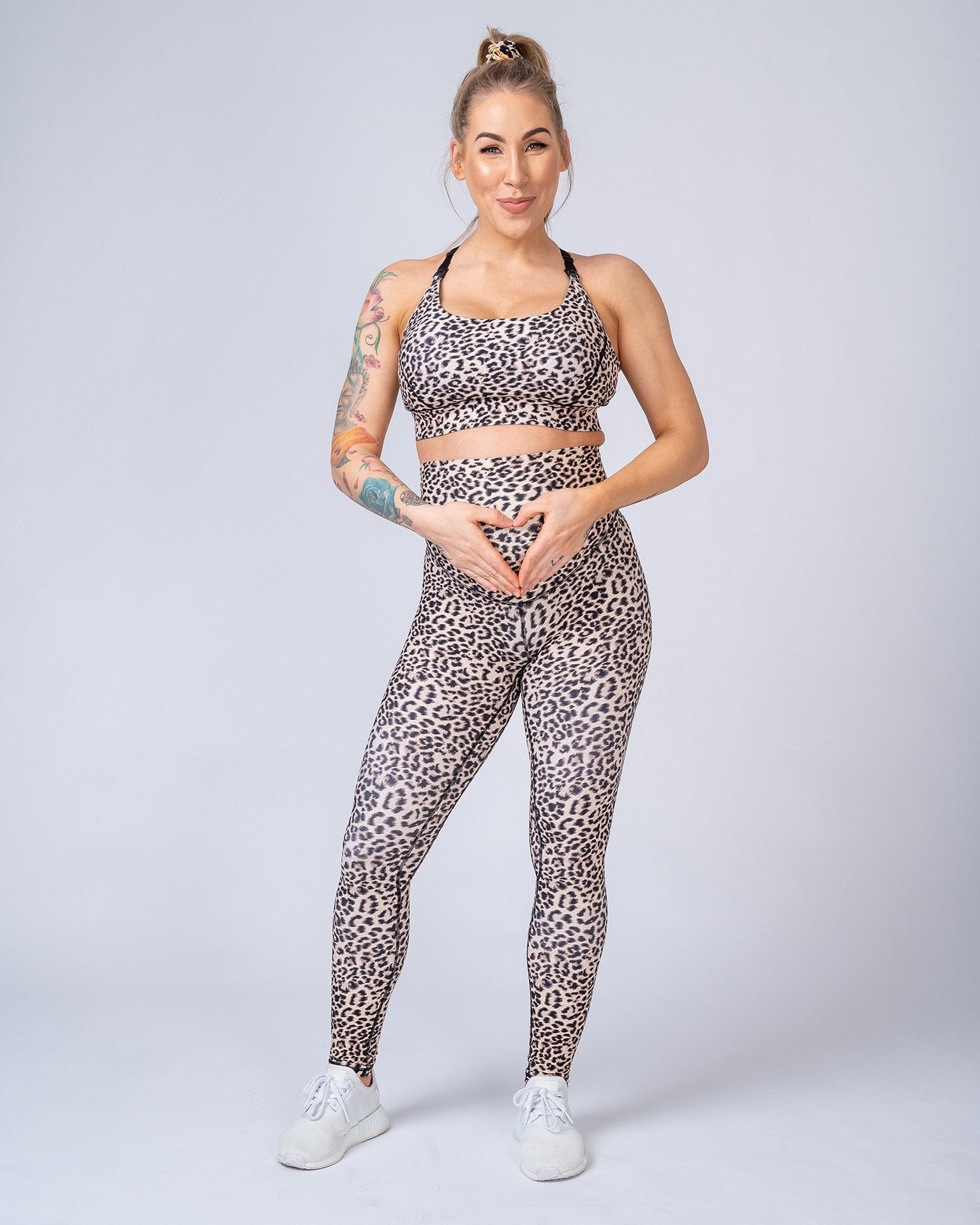 Maternity Leggings - Yellow Leopard-Leggings-XS-MNAPPRL7244-MNAPPRL7244-3-Muscle Nation