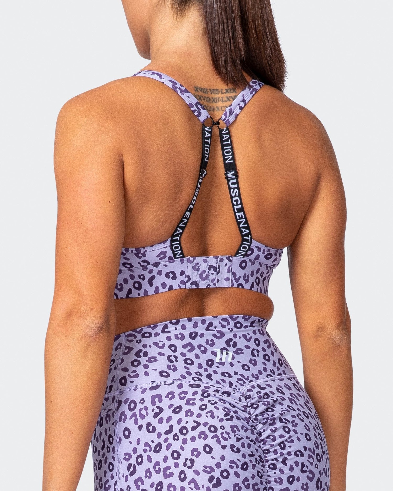 Multicolor leopard animal print lace push up bra size 40C Purple