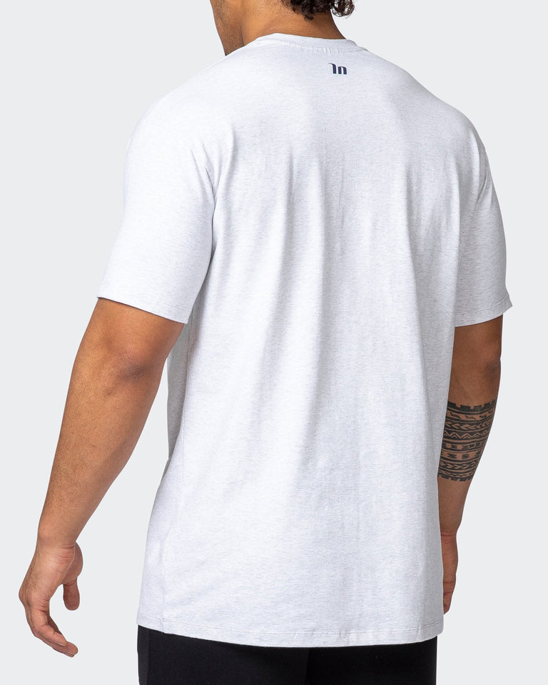 Duo Branded Tee - White Marl
