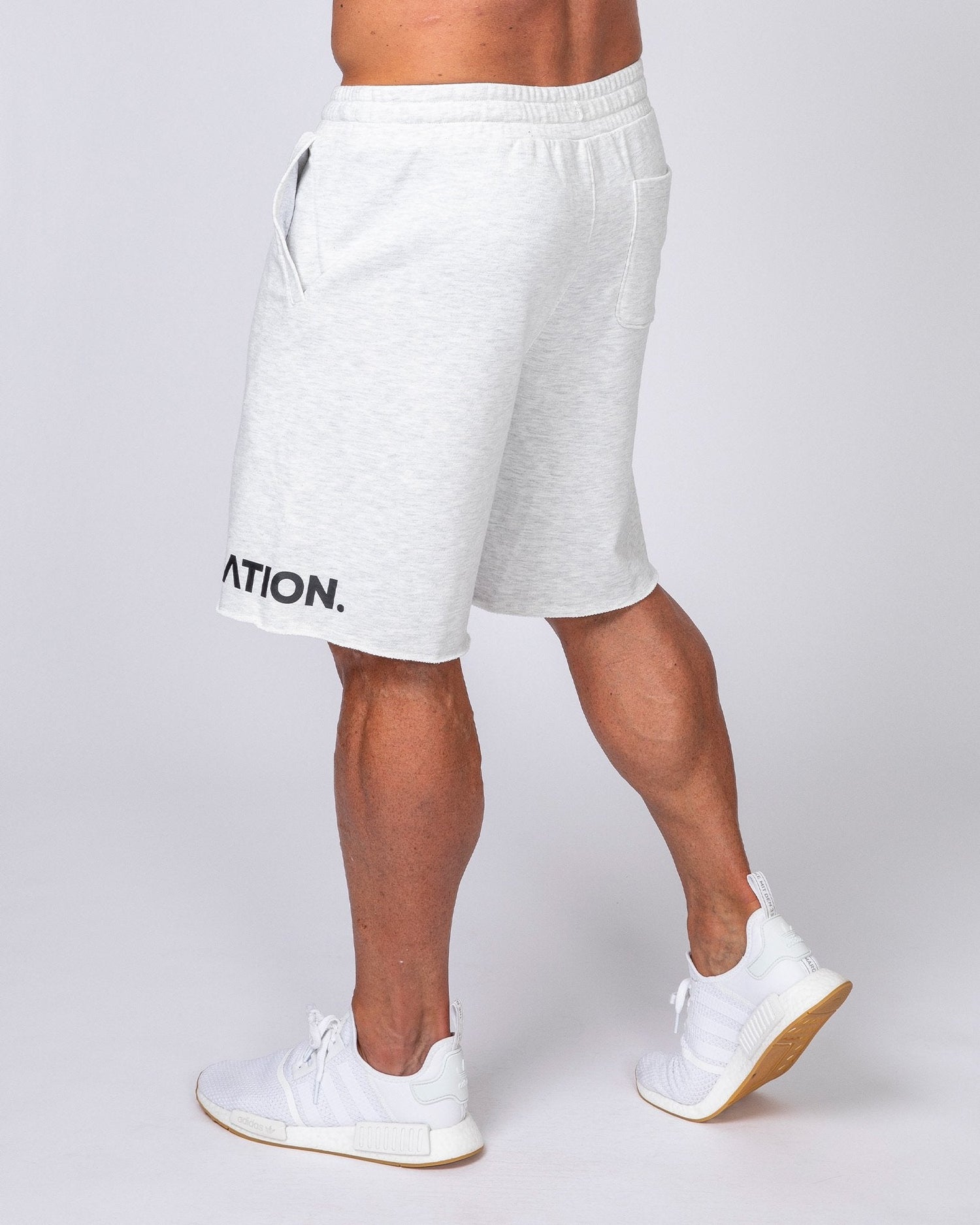 Relaxed Shorts - White Marl
