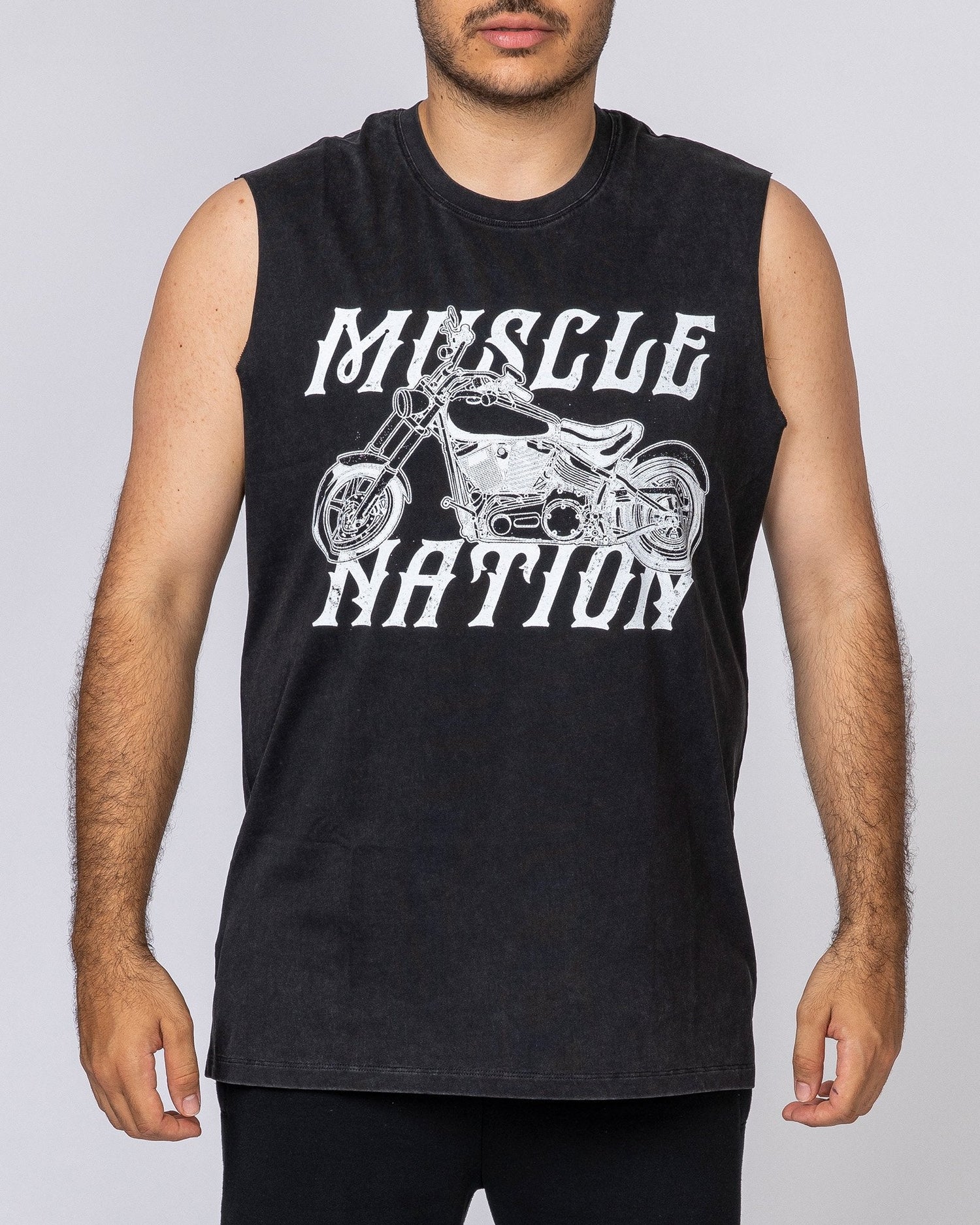 Muscle Nation: Vintage Tank, Mens Gym Tank