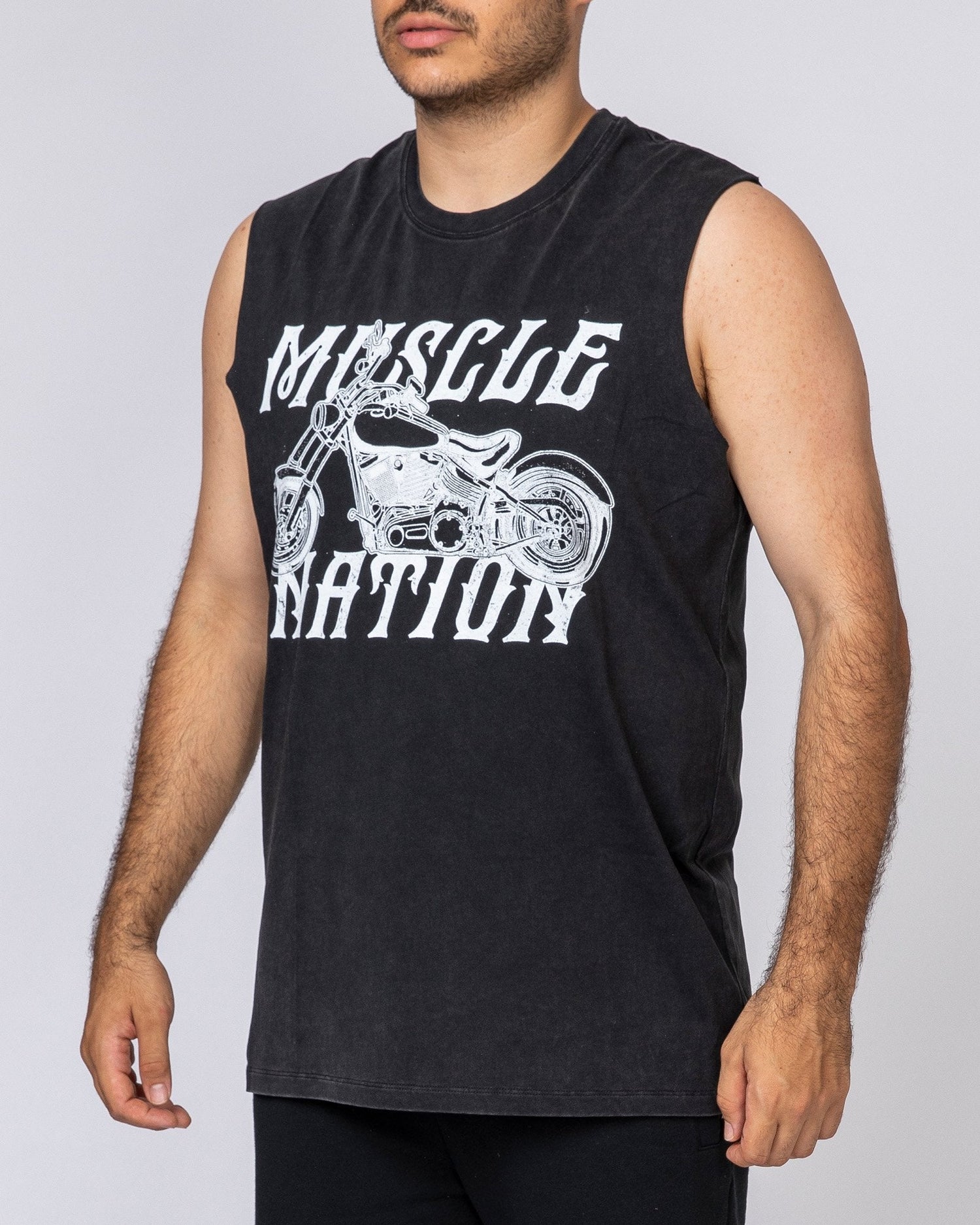 Muscle Nation: Vintage Tank, Mens Gym Tank
