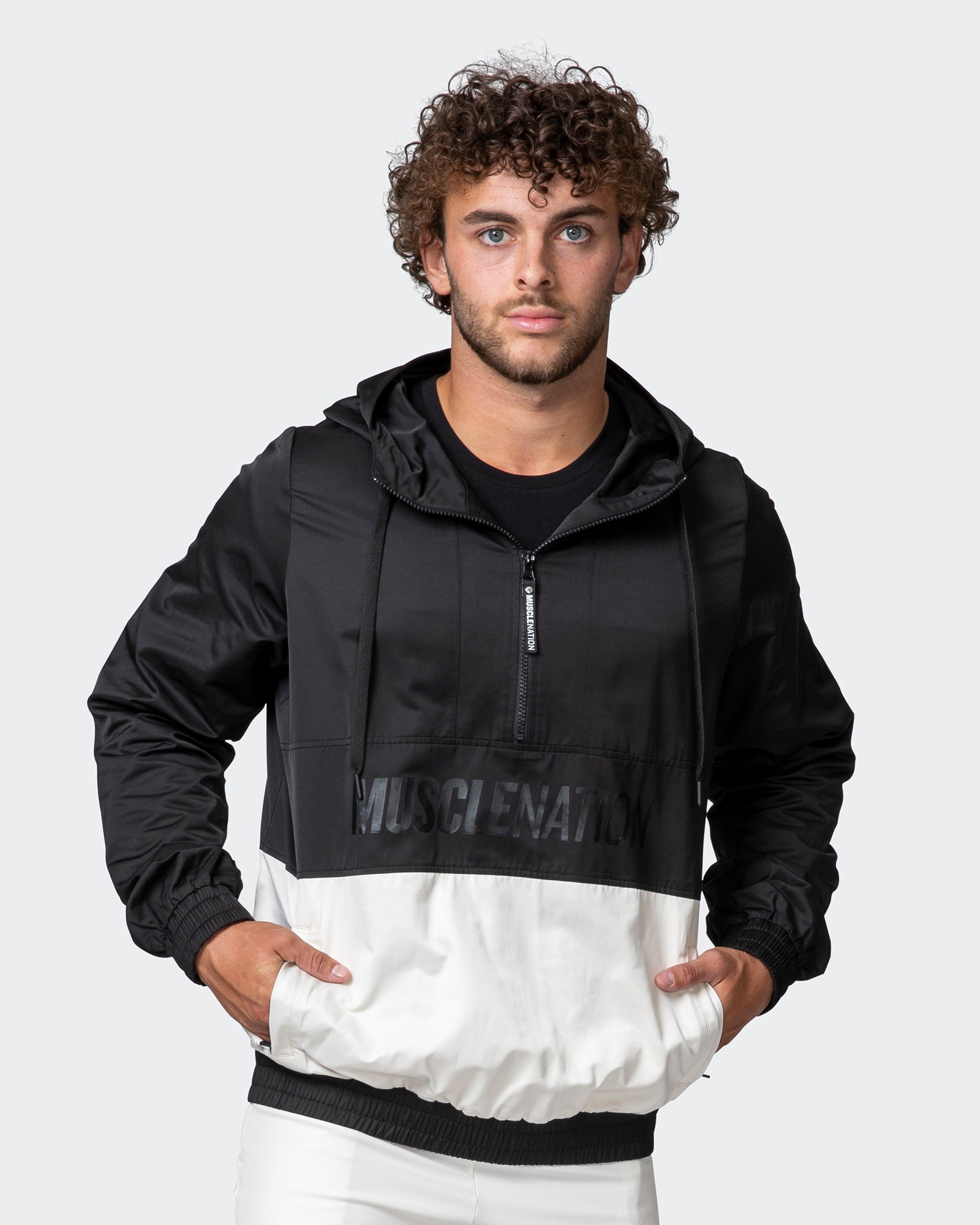 Mens Weightless Windbreaker - Black / Dew - Muscle Nation